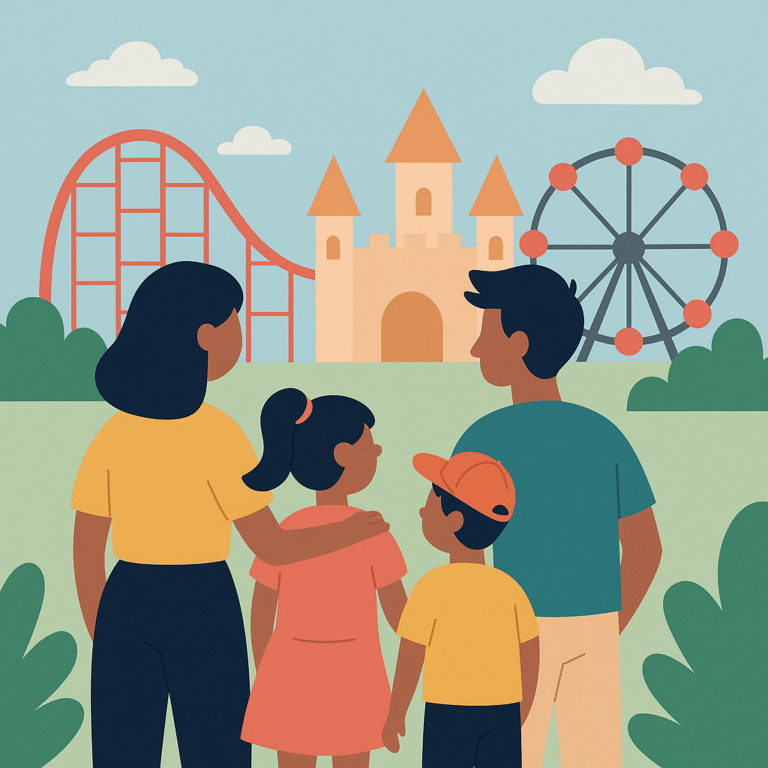 illustration des meilleurs parcs d’attraction d’Europe en 2025